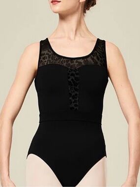 BNWT Bloch Animal Print Mesh Bodysuit